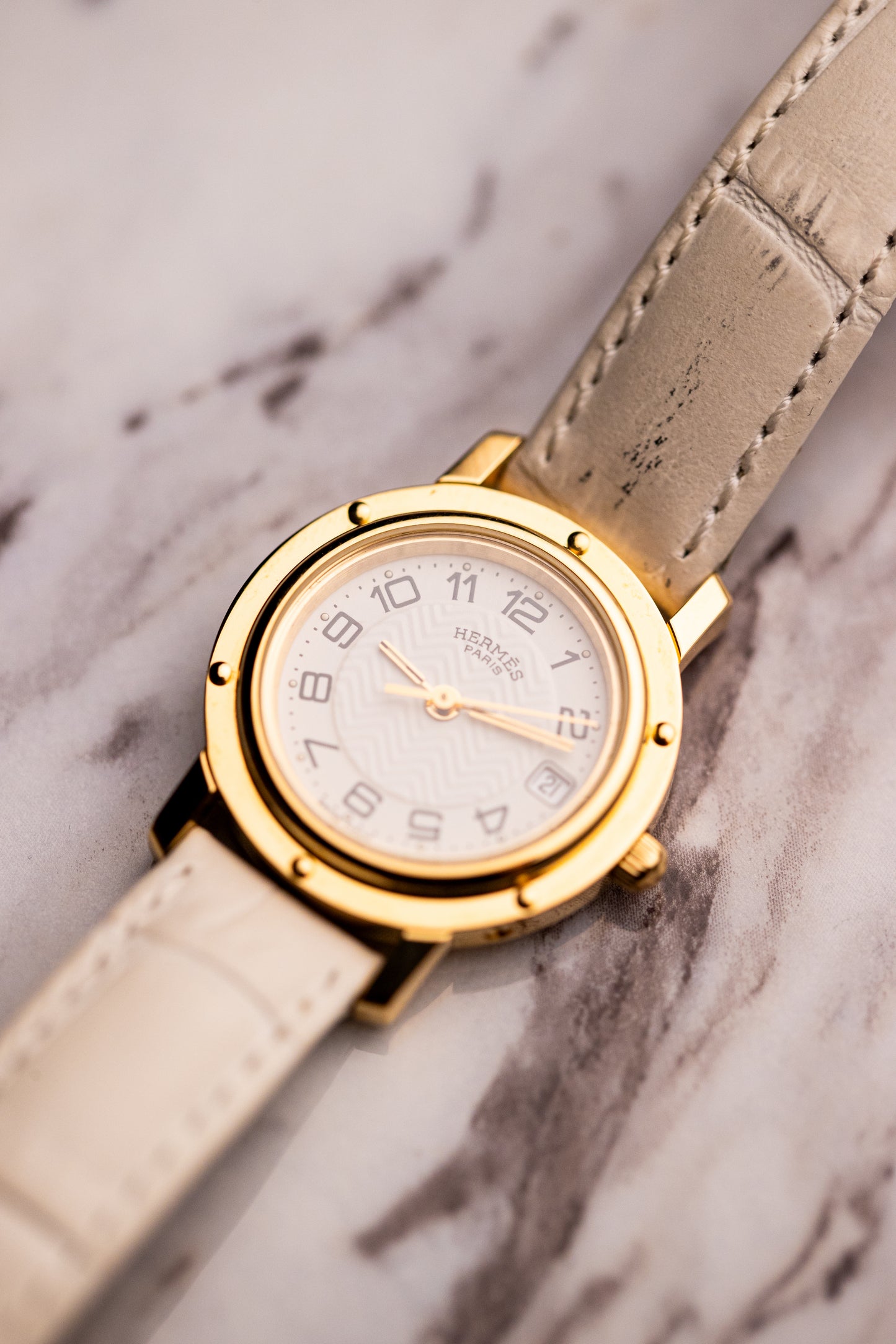 Hermes Clipper 25mm 18k Gold