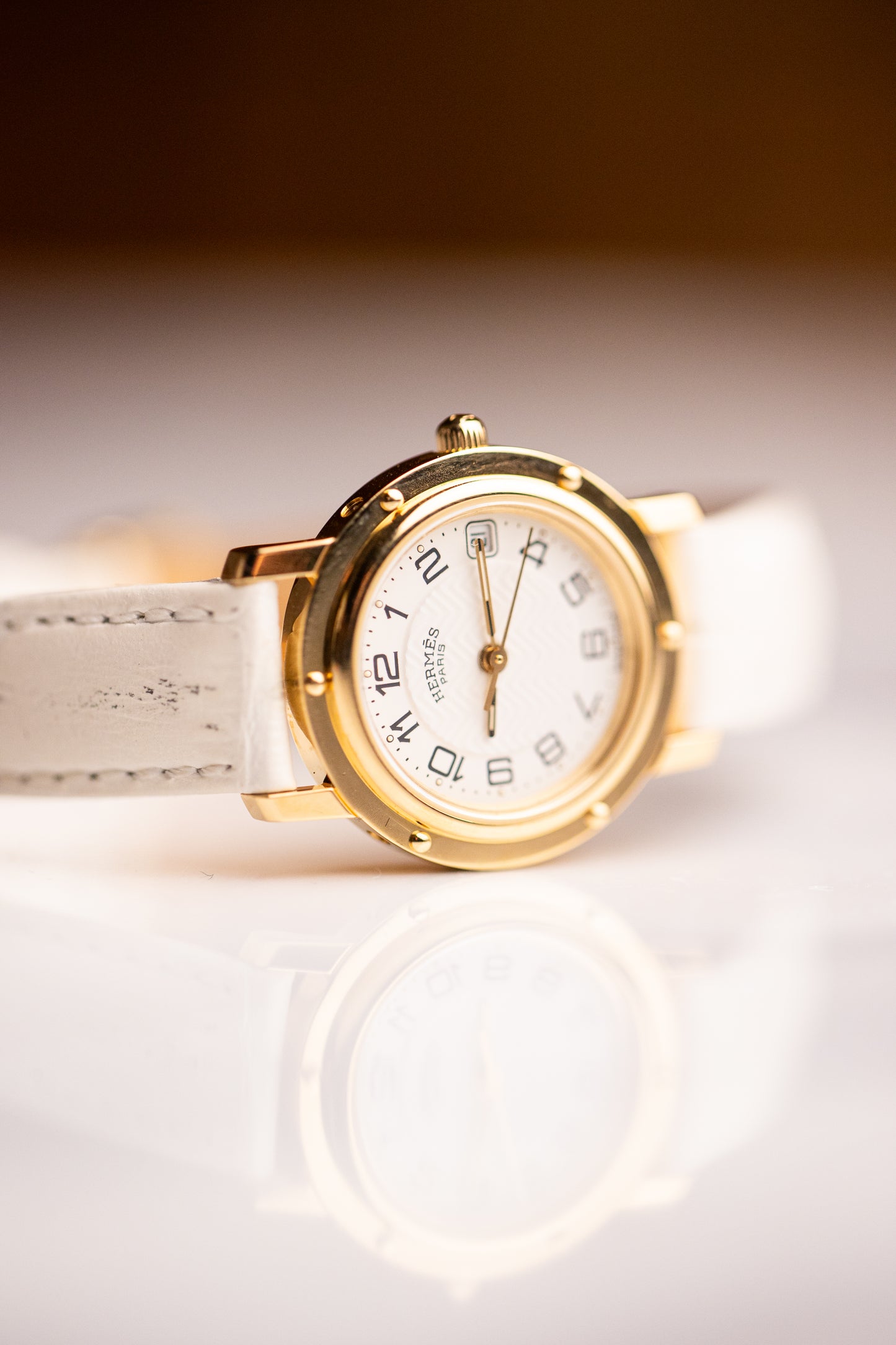 Hermes Clipper 25mm 18k Gold