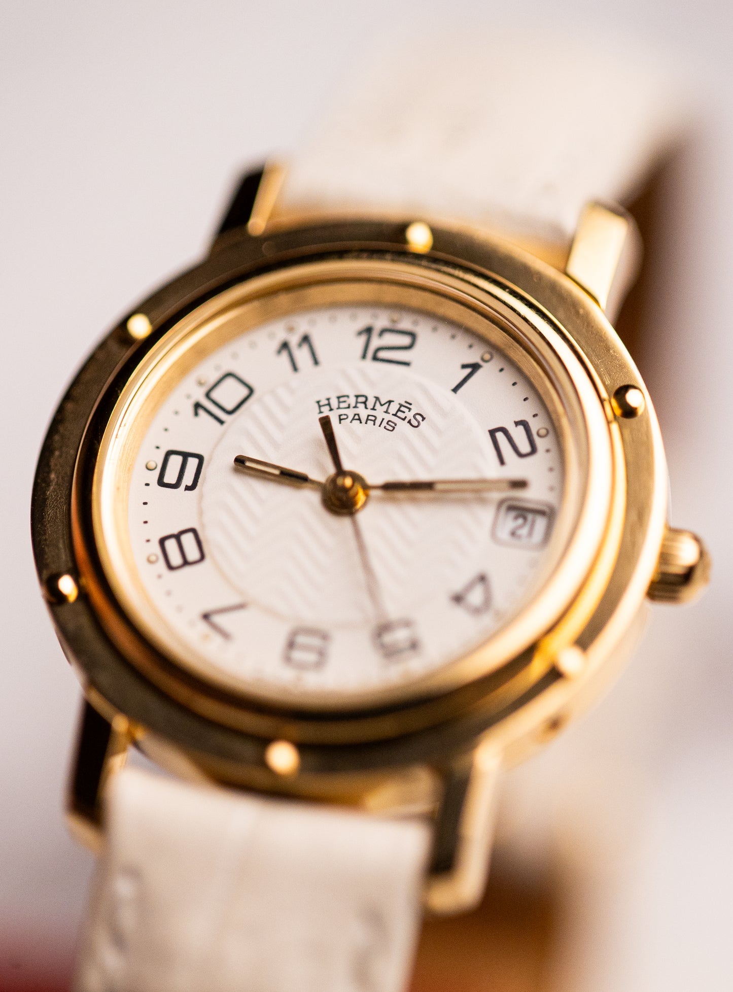 Hermes Clipper 25mm 18k Gold